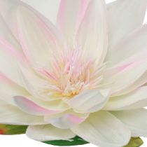 Artículo Nenúfares flotantes artificiales decoración de mesa blanco, rosa Ø15cm 2uds