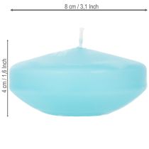 Artículo Vela flotante redonda, ideal para decoraciones festivas y eventos, decoración de estanques y mesas, 8 cm, 8 unidades.