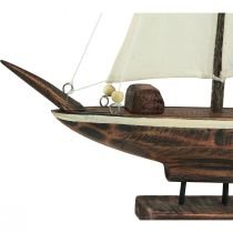 Artículo Velero decoración barco madera pino marrón 32×5×41cm