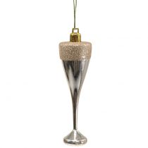 Copas de champán para colgar oro claro 10cm 8pcs