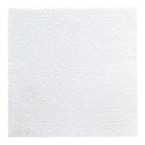 Servilletas Decoración de mesa blanca Estampado en relieve 33x33cm 15ud