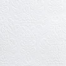 Artículo Servilletas Decoración de mesa blanca Estampado en relieve 33x33cm 15ud