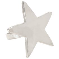 Artículo Servilletero estrella servilleteros metal plata 7cm Ø4cm 4 uds