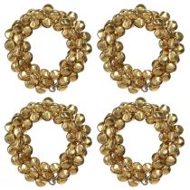 Artículo Servilleteros campanas de metal dorado Ø5cm 8 piezas