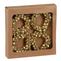 Artículo Servilleteros campanas de metal dorado Ø5cm 8 piezas