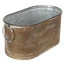 Artículo Conjunto de macetas y tinas de metal, estilo retro vintage, L22,5cm/27cm/31cm