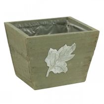 Caja de plantas madera shabby chic caja de madera gris 11×14,5×14cm