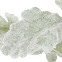 Artículo Rama artificial de Senecio, hoja plateada, elaborada con gran detalle, 45 cm, 3 piezas.