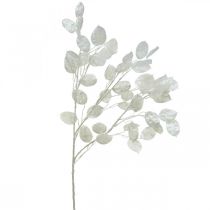 Artículo Rama decorativa hoja plata rama Lunaria blanca rama artificial 70cm