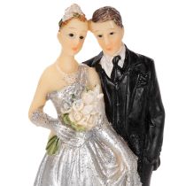 Artículo Pareja de aniversario de bodas de plata 10 cm