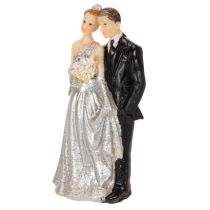 Artículo Pareja de aniversario de bodas de plata 10 cm
