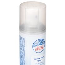 Artículo Espray plateado con purpurina para nieve artificial, ideal para ventanas y decoración invernal, 150 ml.