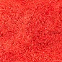 Artículo Fibra natural roja de sisal, fibra artesanal, fibra de sisal 300 g