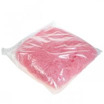 Artículo Hierba de sisal para manualidades, material artesanal material natural rosa 300g