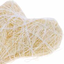 Artículo Corazón de sisal crema 5cm 24uds