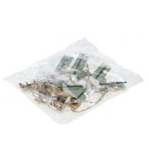 Artículo Colgante esquís Verde menta 13,7cm x 7cm 3pzs