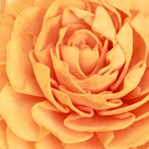 Artículo Sola flores de madera flores decorativas de madera mezcla naranja 6-11cm 12-15 piezas