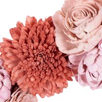 Artículo Guirnalda floral colgante con flores rosas para una decoración elegante del salón, 25 cm.