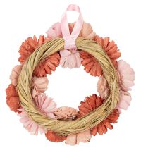 Artículo Guirnalda floral colgante con flores rosas para una decoración elegante del salón, 25 cm.