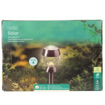 Artículo Lámparas solares de bola con estaca para jardín, set de 4, 36 cm