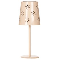 Artículo Lámpara de mesa con estampado floral, alimentada por energía solar, para una iluminación romántica de jardín, 28 cm