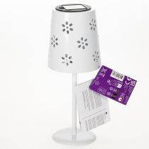 Artículo Lámpara de mesa solar con estampado floral para iluminación de balcón, terraza o jardín, 28cm