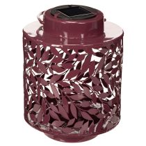 Artículo Farol con motivo de hojas, alimentado por energía solar, para una iluminación ambiental exterior, 25 cm