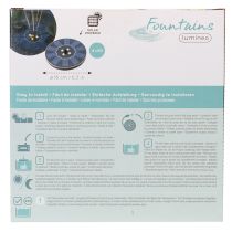 Artículo Bomba solar para estanques de jardín, fuente decorativa flotante con LED, 16 cm