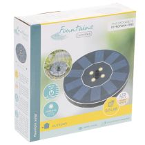 Artículo Bomba solar para estanques de jardín, fuente decorativa flotante con LED, 16 cm