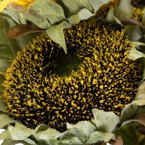 Artículo Girasol artificial con hojas y flores realistas, 58 cm, 3 piezas