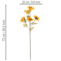 Artículo Girasol artificial, decoración realista, 72 cm, 2 piezas