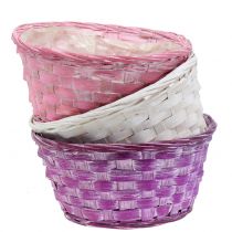 Artículo Bol para chips redondo morado / blanco / rosa Ø19cm 8ud