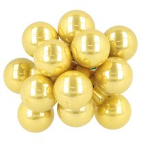 Artículo Mini adornos navideños de alambre, con forma de bayas espejadas, brillantes, 20 mm, 140 unidades.