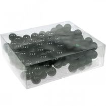 Artículo Mini bolas navideñas sobre alambre vidrio negro Ø25mm 140 piezas