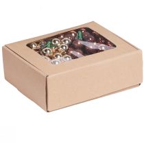 Artículo Mirror Bayas Alambre de Vidrio Dorado Marrón Albaricoque Ø20mm 140 uds