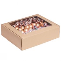 Artículo Bayas de espejo vaso navideño rosa albaricoque Ø25mm 140 piezas