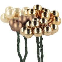 Artículo Bayas de espejo Ø1,5cm marrón-oro 140 piezas
