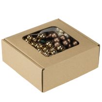 Artículo Bayas de espejo Ø1,5cm marrón-dorado 140 uds