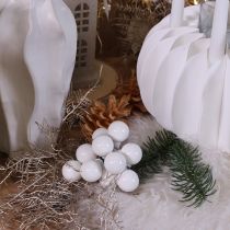 Artículo Bayas de espejo Ø2cm blanco mate, brillante 140 piezas