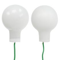 Artículo Bayas de espejo Ø2cm blanco mate, brillante 140 piezas