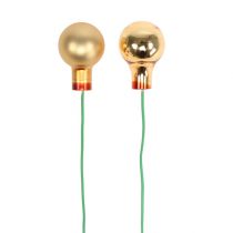 Artículo Bayas de espejo Ø1,5cm oro mate, brillante 140 piezas