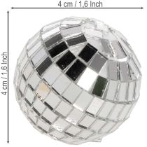 Artículo Bolas de espejo decorativas, elemento de decoración para fiestas, plateadas, 2-4 cm, 50 unidades