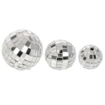 Artículo Bolas de espejo decorativas, elemento de decoración para fiestas, plateadas, 2-4 cm, 50 unidades