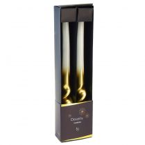 Artículo Velas torcidas velas en espiral de oro blanco Ø2cm H30cm 2 piezas