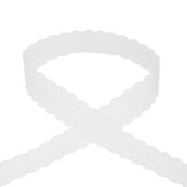Cinta de encaje cinta de regalo cinta decorativa blanca encaje 28mm 20m