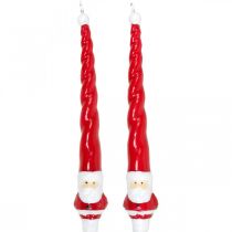 Artículo Velas cónicas Papá Noel vela navideña 26cm 2uds