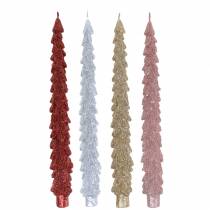 Velas cónicas Abeto 30mm×260mm 2piezas Diferentes colores