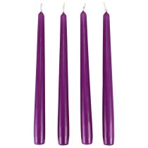 Velas cónicas Velas Wenzel violeta 250/23mm 12ud