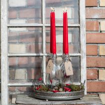 Artículo Velas cónicas 250/23 rubí (12 unidades)