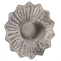 Artículo Portavelas cónico para pegar gris antiguo 7×8,5cm 4ud